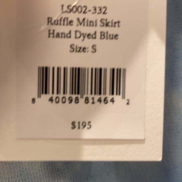 LoveShackFancy: Blue Ruffle Mini Skirt - Picture 6 of 6